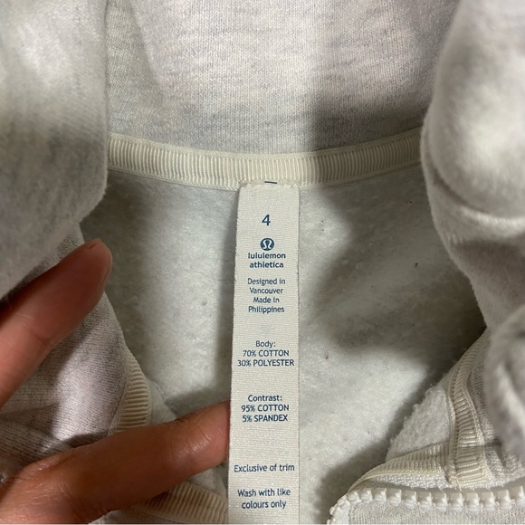 LULULEMON Womens Calm & Cozy Jacket Light Gray Size 4 - Picture 8 of 13